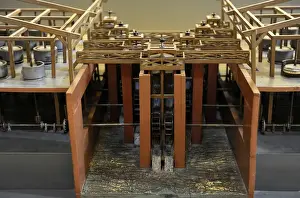 Study of Leonardo da Vinci. Multiple cylinder mill. Model