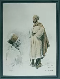 Images Dated 15th June 2012: Study of two Moroccan soldiers at Chingnolles