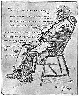 The study of an Old Man in the 'Vale of Years' by Phil May The study of an Old Man in the 'Vale of Years' by Phil May