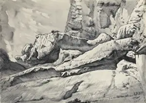 Eroded Prints: Study of a rocky cliffside outcrop