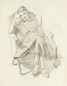 Thinks Gallery: Study of a seated woman