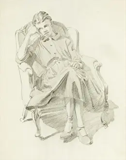Thinks Prints: Study of a seated woman