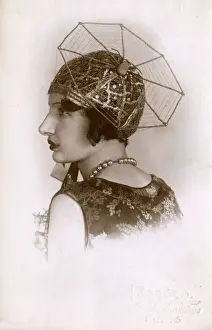 Crazy Prints: Stunning portrait - Chic French girl in Spiders Web Cap