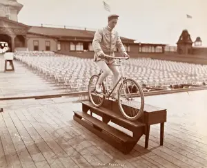Stunt cyclist