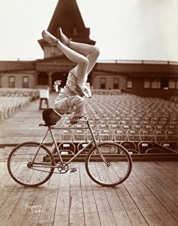 Stunt cyclist