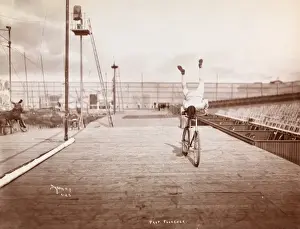 Stunt cyclist