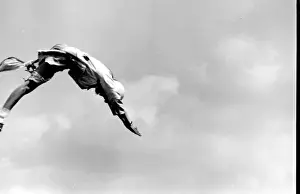 Stunt woman cannonball loses her knickers