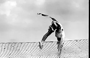 Stunt woman cannonball loses her knickers