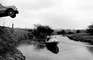 Stuntman attempts to fly car over river