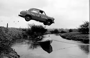 Stuntman attempts to fly car over river