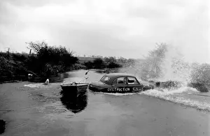 Stuntman attempts to fly car over river