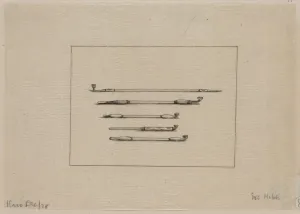 Opium Prints: Five styles of tobacco or opium pipes