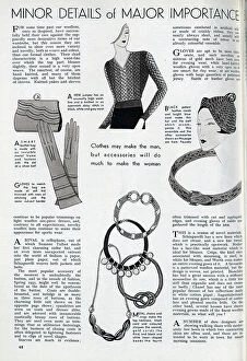 Necklaces Collection: Styles of women's accessories popular in Spring 1932. Date: 1932