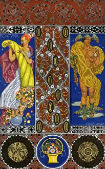 Stylised illustration depicting Fortune and Mercury
