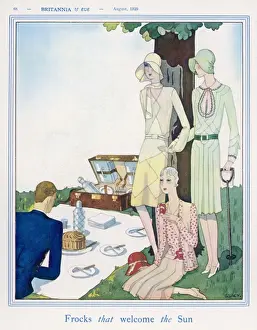 Picnics Prints: Stylish Picnic / 1929