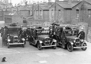 Appliances Gallery: Sub-station with taxis and crews, WW2
