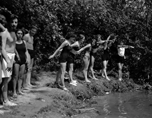 Subathers Beside a River