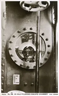 Porthole Prints: Submarine training at HMS Vernon - Escape Chamber