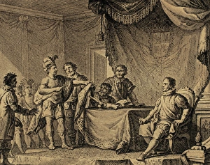 Andres Gallery: Submission of Sayri Tupac. Engraving
