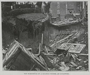 Guildford Collection: Subsidence of Railway Tunnel at Guildford