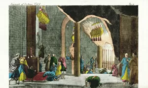 Subterranean Collection: Subterranean church in Bethlehem, 1800s