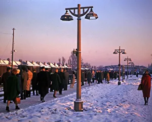 Glow Prints: Suburban station under snow, South London