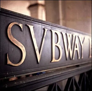 Shone Prints: Subway sign, New York, USA