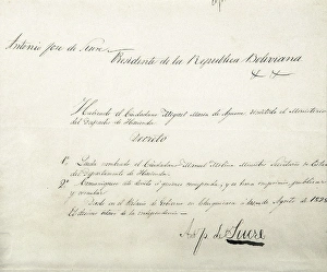 Institucional Collection: SUCRE, Antonio Jos頤e (1795-1830). Venezuelan military
