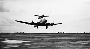 Languedoc Prints: Sud-Est Se-161 Languedoc Mothership Carrying a Leduc 0. 1?