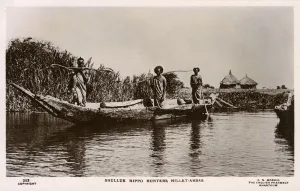 Hippo Prints: Sudan - Africa - Shilluk Hippo Hunters at Hillet Abbas