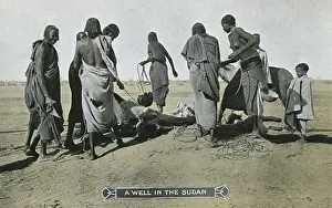 Draws Prints: Sudan - A Well - Drawing water