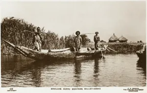 Hippo Prints: Sudan - Shulluck Hippo Hunters at Hillet-Abbas