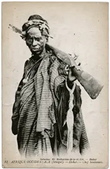 Chieftain Prints: Sudanese Chief with rifle - East Africa