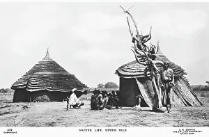 Adorned Prints: Sudanese Dinka Village