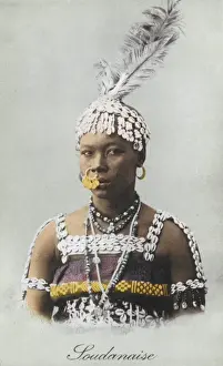 Shells Prints: Sudanese Woman with Cowry Shell decoration