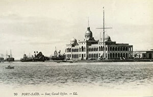 Leon Collection: Suez Canal Office Port Said Egypt L Postcard
