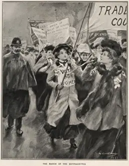 Fawcett Prints: Suffrage Mud March N. U. W. S. S