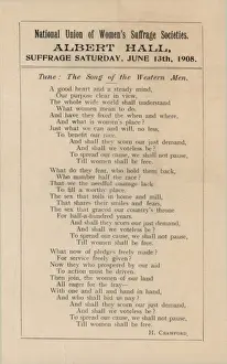 Includes Prints: Suffrage Songsheet N. U. W. S. S