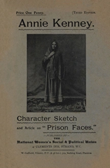 Kenney Collection: Suffragette Annie Kenney Character Sketch