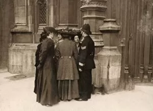 Kenney Collection: Suffragette Annie Kenney Policeman