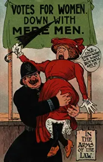 Removed Prints: Suffragette In the Arms of the Law