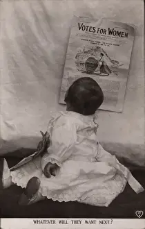 Suffragette, Baby sees Votes for Women paper