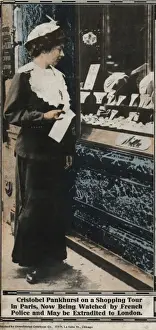 Jewellers Prints: Suffragette Christabel Pankhurst Shopping in Paris