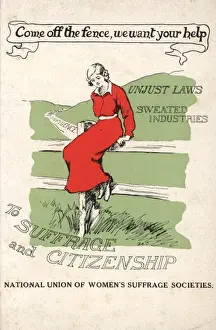 Give Prints: Suffragette Come off the Fence N. U. W. S. S