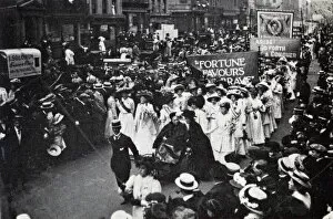 Banner Collection: Suffragette Demonstration Rally Hyde Park