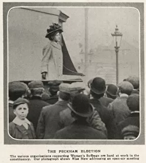 Addressing Gallery: Suffragette Edith New Peckham by-election
