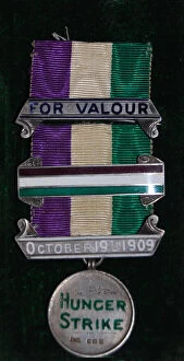 Images Dated 17th October 2013: Suffragette Hunger Strike Medal W.S.P.U