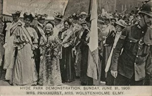 Suffragettes Gallery: Suffragette Hyde Park Demonstration 1908