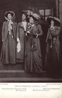 Waverley Collection: Suffragette leaders W. S. P. U Edinburgh 1909