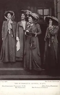 Pageant Prints: Suffragette leaders W. S. P. U Edinburgh 1909